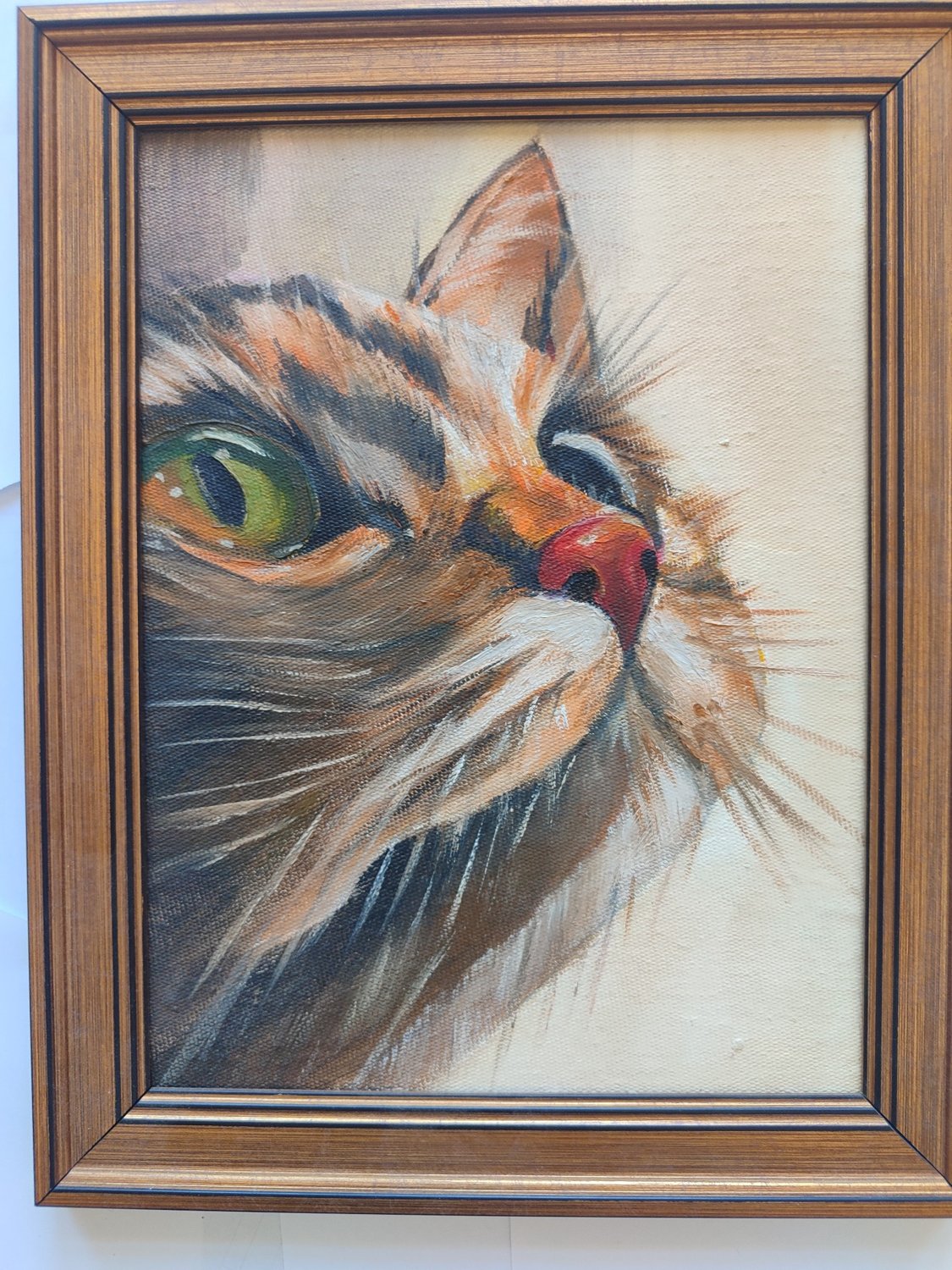 Kedi akrilik çalışması — Ahmet Özçelik